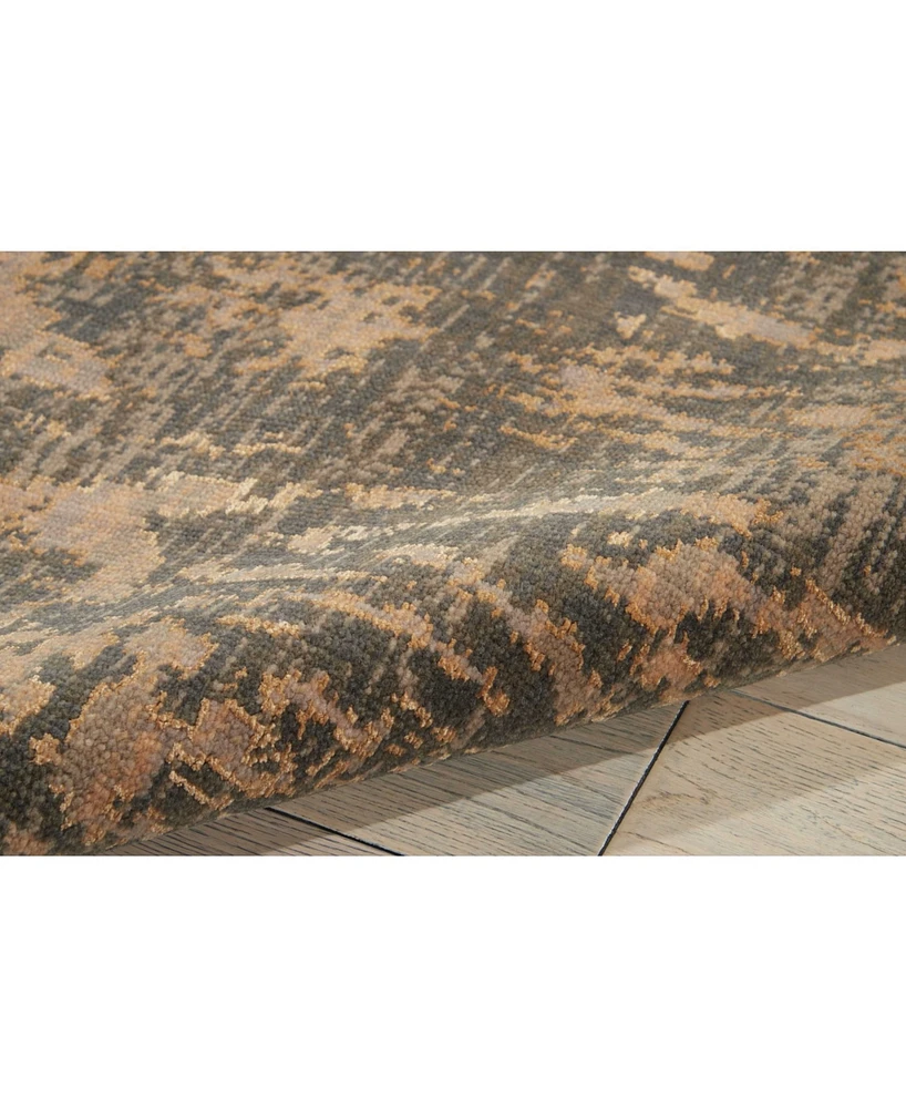 Nourison Home Silken Allure SLK17 Slate 5'6" x 8' Area Rug