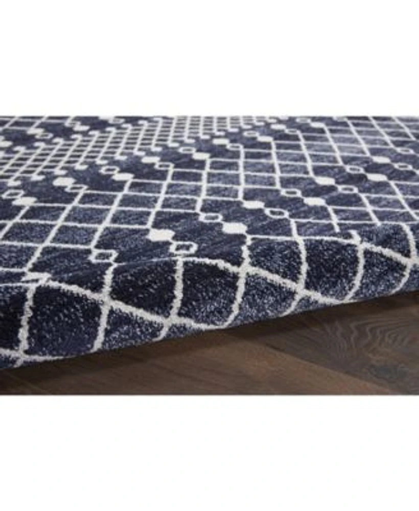 Nourison Home Palermo Pmr03 Navy Gray Rug