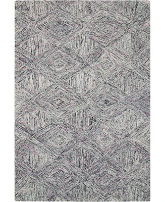 Nourison Home Interlock LNK01 Gray 3'9" x 5'9" Area Rug