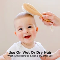 KeaBabies Baby Hair Brush, Oval Cradle Cap Brush, Soft Baby Brush for Infant, Newborn Hairbrush for Girls, Boys, Baby Scalp Brush