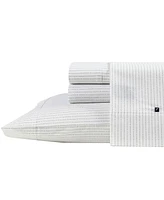Nautica Buoy Line Cotton Percale 4-Piece Sheet Set