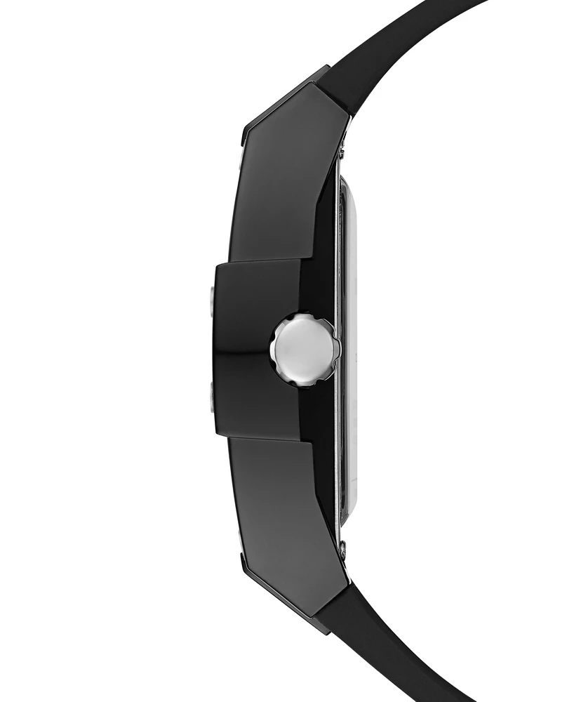 Guess Men's Phoenix Black Silicone Strap Watch 43mm