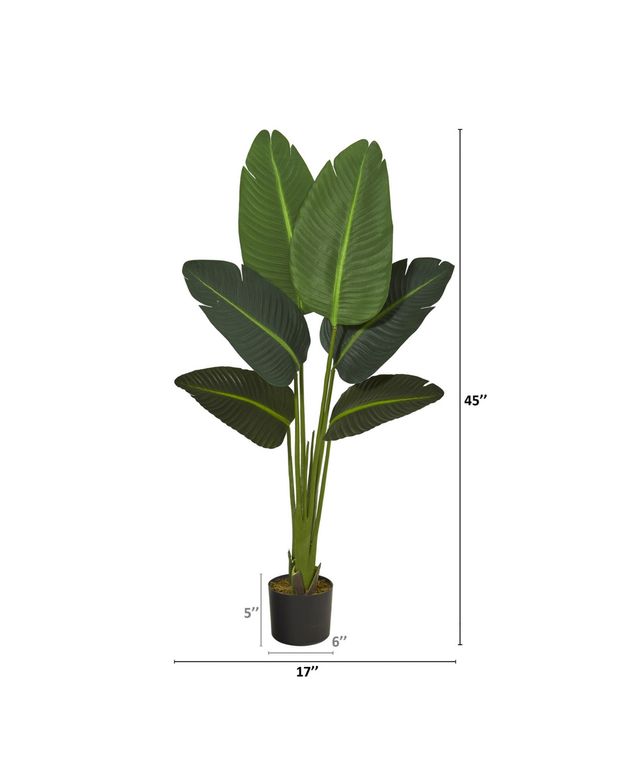 Nearly Natural Travelers Palm Artificial Plant, Real Touch