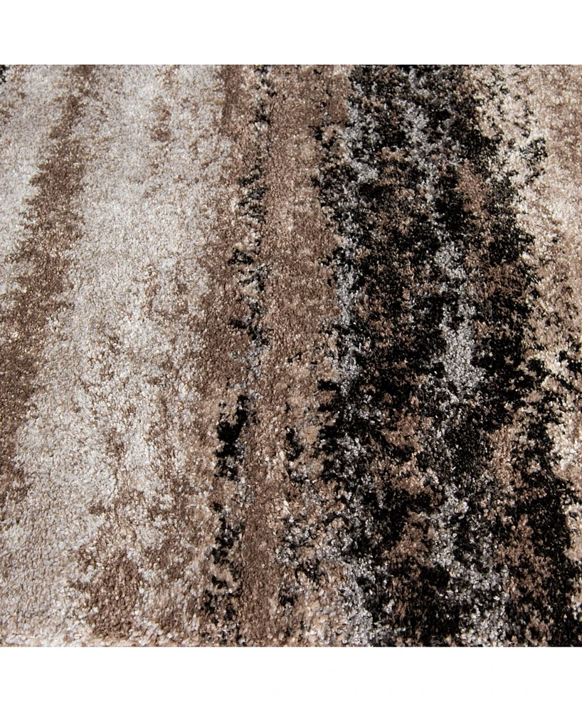 Closeout! Portland Textiles Urban Exposure Mount Vernon Black 5' x 7'6" Area Rug