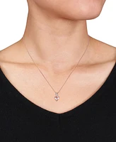 Morganite and Diamond Accent Heart Pendant with Chain