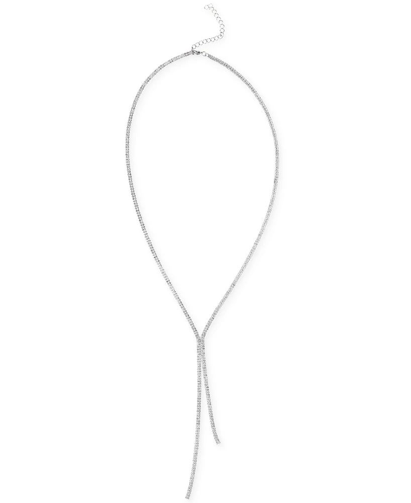I.n.c. International Concepts Silver-Tone Rhinestone Long Lariat Necklace, 28" + 3" extender, Created for Macy's