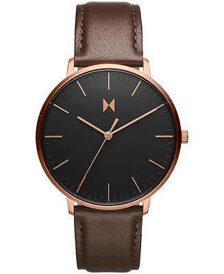 Mvmt Men's Legacy Slim Brown Leather Strap Watch 42mm