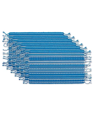 Design Imports Stripe with Fringe Placemat, Set of 6
