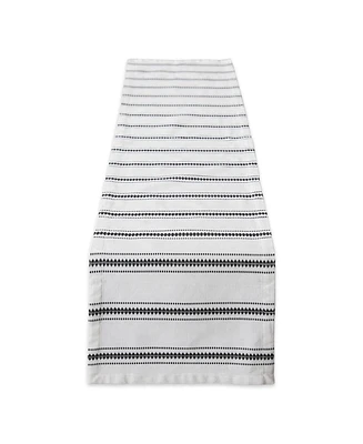 Design Imports Zig Dobby Stripe Table Runner
