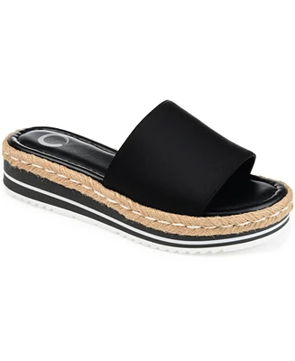 Journee Collection Women's Rosey Espadrille Platform Wedge Sandals
