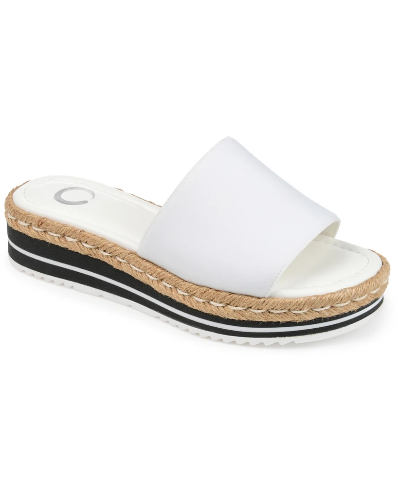 Journee Collection Women's Rosey Espadrille Platform Wedge Sandals