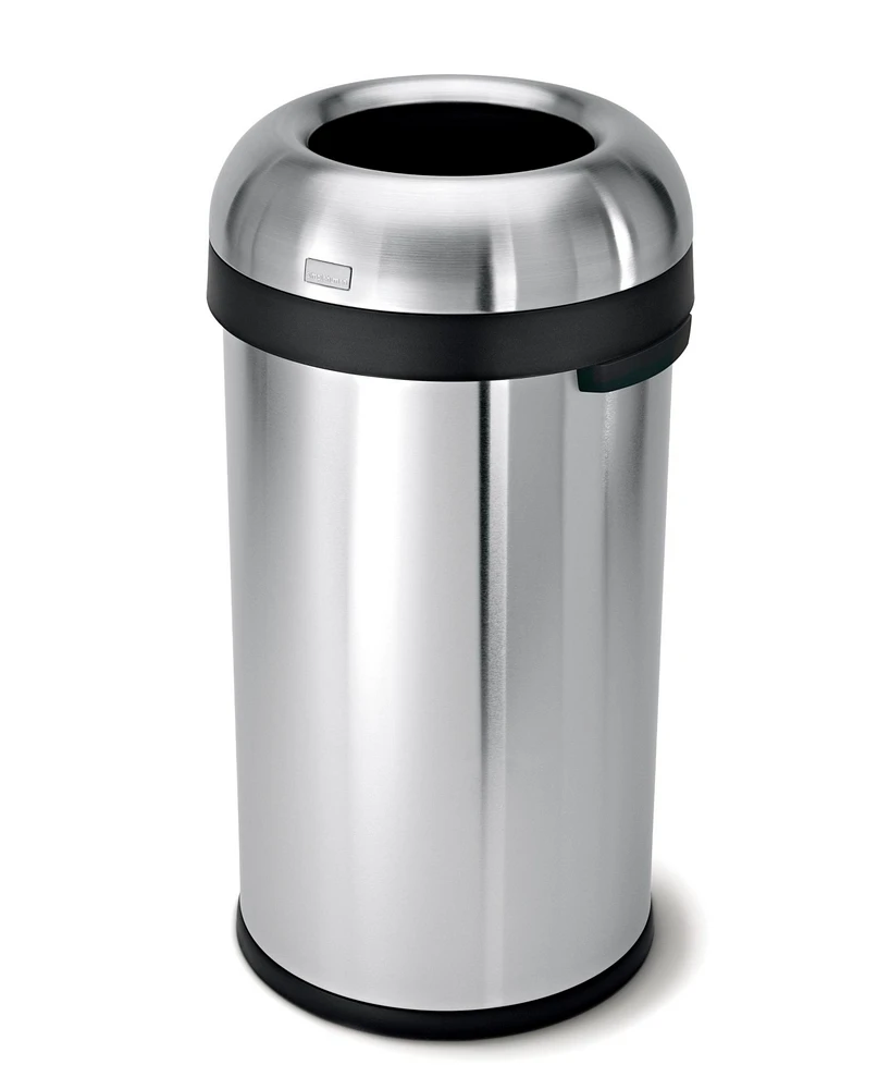 simplehuman 60L Round Bullet Open Top Commercial Trash Can