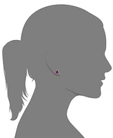 Effy Amethyst (6-1/4 ct. t.w.) and Diamond (1/3 ct. t.w.) Clover Stud Earrings in 14k Rose Gold