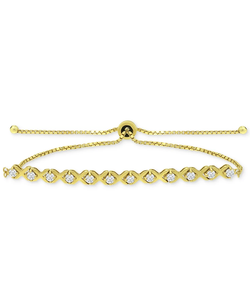 Giani Bernini Cubic Zirconia Xo Bolo Bracelet