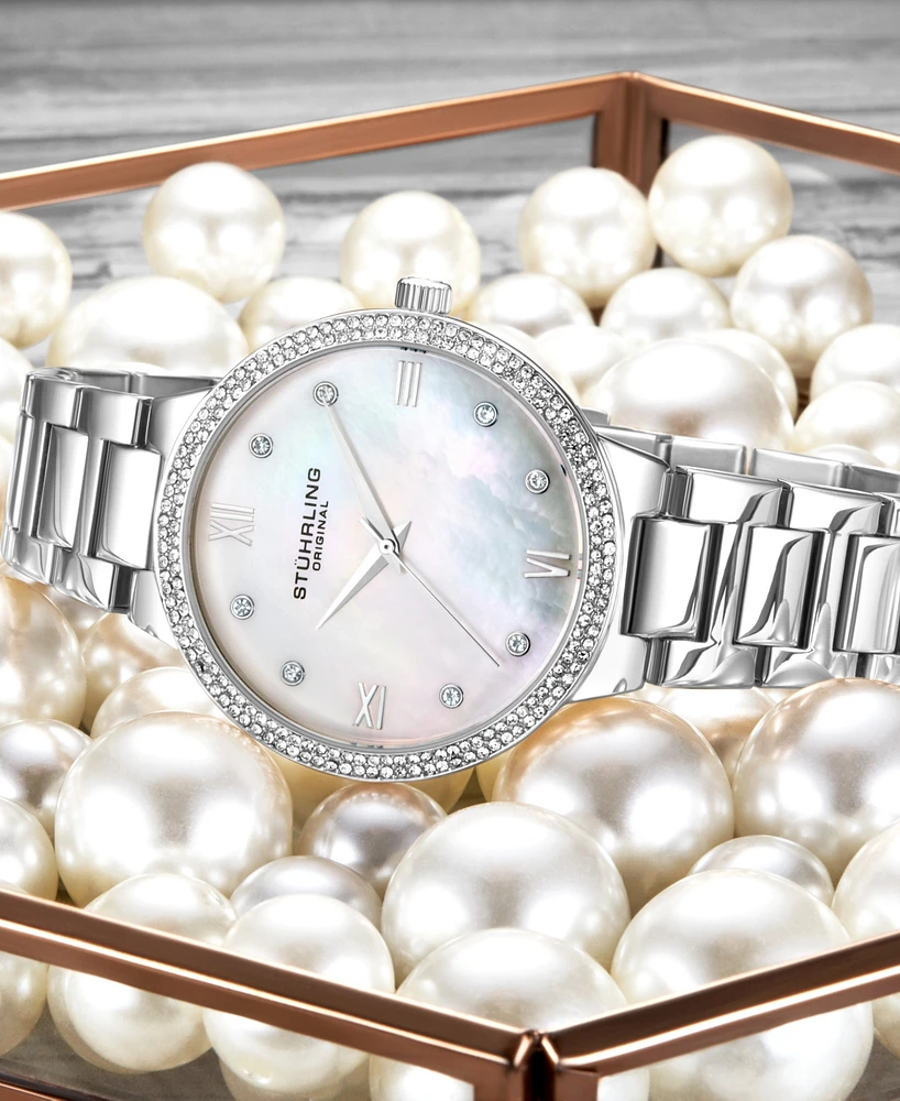 Women's Quartz Silver-Tone Link Bracelet Watch 38mm