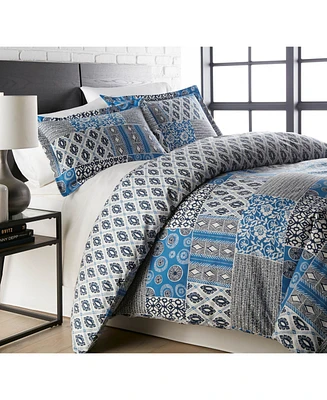 Southshore Fine Linens Vilano Global Patchwork Ultra Soft 3-Pc. Duvet Cover Set