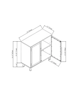 Hopper Studio Delancey 2 Door Cabinet