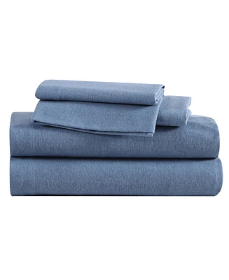 Eddie Bauer Solid 100% Cotton Brushed Flannel 4-Pc. Sheet Set