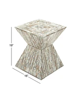 Multi Mussel Shells and Contemporary Accent Table