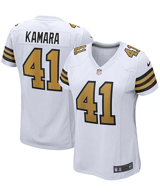 Women's Alvin Kamara White New Orleans Saints Alternate Game Player Jersey