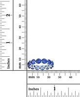 Dark Purple Cubic Zirconia Eternity Band Rhodium Plated Sterling Silver