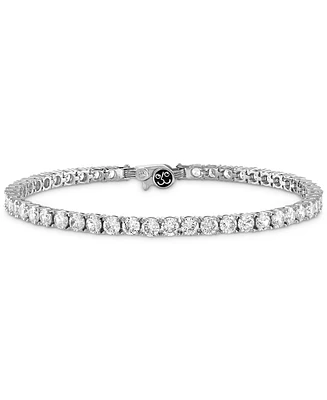 Esquire Men's Jewelry Cubic Zirconia Tennis Bracelet in Sterling Silver, Created for Macy's