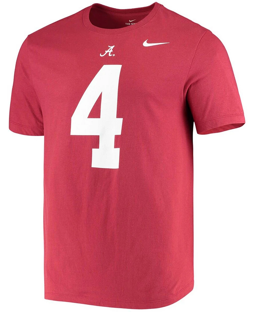 Men's Jerry Jeudy Crimson Alabama Crimson Tide Name Number Alumni T-shirt
