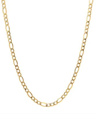 Italian Gold Figaro Link Chain 5 3 4mm Necklace Collection In 14k Gold