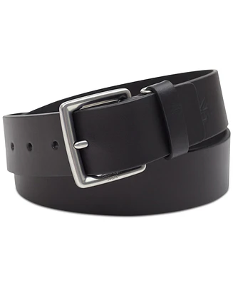 Calvin Klein Jeans Men's Leather Belt with Keeper Ring