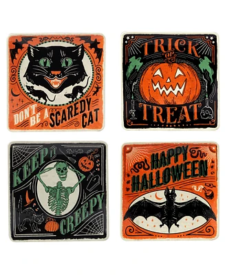 Certified International Scaredy Cat Dessert Plate, Set of 4