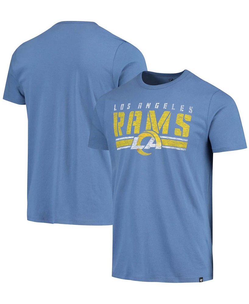 Men's Heathered Royal Los Angeles Rams Stripe Thru Franklin T-shirt