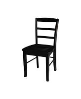 42" Dual Drop Leaf Table with 2 Ladder Back Dining Chairs - 3 Piece Dining Set