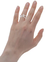 Cultured Freshwater Pearl (4 & 5mm) & Diamond (1/20 ct. tw.) Statement Ring in Sterling Silver