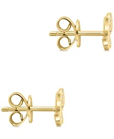 Effy Diamond (1/8 ct.t.w.) Butterfly Stud Earrings in Sterling Silver or 14k Gold-Plated Sterling Silver