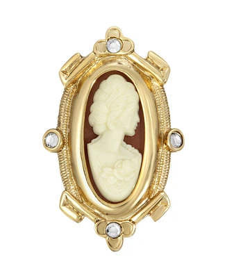 2028 Carnelian Cameo Oval Pin