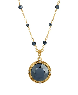 2028 Gold-Tone Pendant Drop Necklace