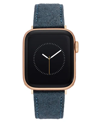 Anne Klein Women's Navy Consider It Pineapple Leather Band designed for Apple Watch 42mm (Series 1-3 only) & 44/45/46/49mm (Ultra & Ultra 2)