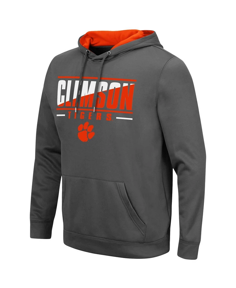 Colosseum Men's Clemson Tigers Slash Stack 2.0 Pullover Hoodie