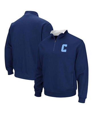 Men's Navy Columbia University Tortugas Team Logo Quarter-Zip Jacket