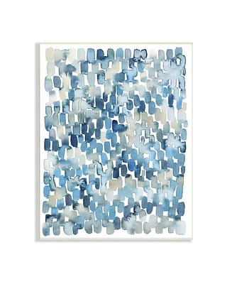 Stupell Industries Coastal Tile Abstract Soft Blue Beige Shapes Wall Plaque Art