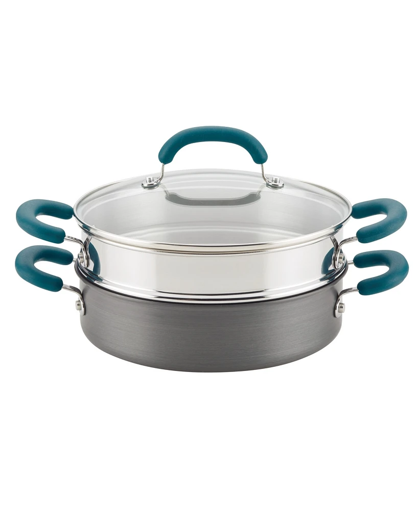 Rachael Ray Create Delicious Hard Anodized Aluminum Nonstick 3-Qt. Steam Set