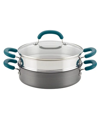 Rachael Ray Create Delicious Hard Anodized Aluminum Nonstick 3-Qt. Steam Set