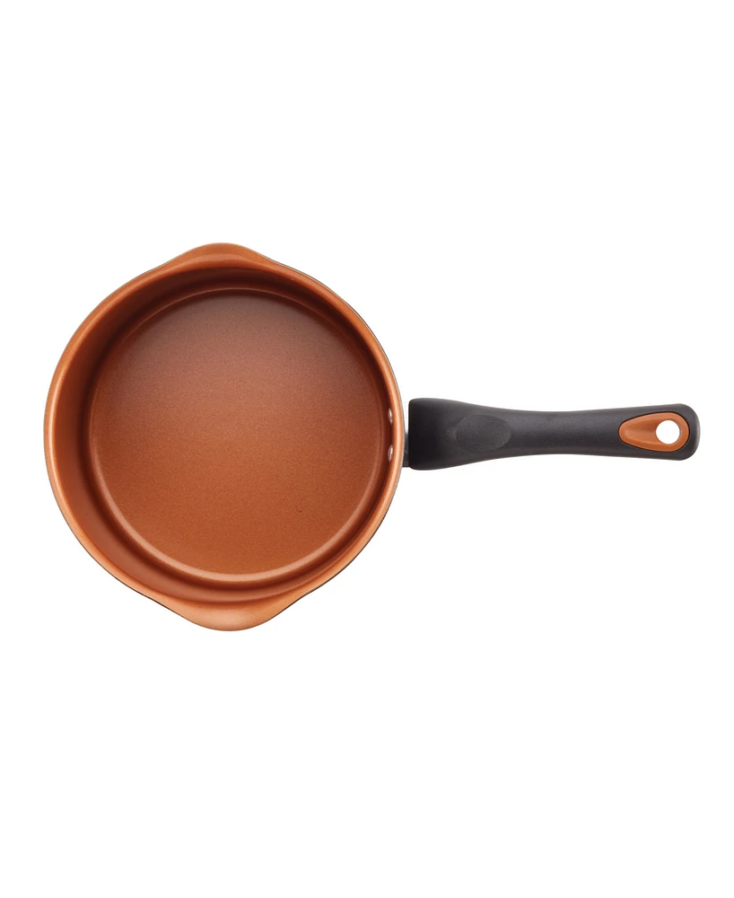 Farberware Glide Copper Ceramic Nonstick Straining 3 Qt Saucepan