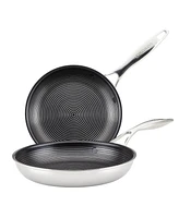 Circulon SteelShield C-Series Tri-Ply Clad Nonstick Frying Pan Set, 2-Piece, Silver