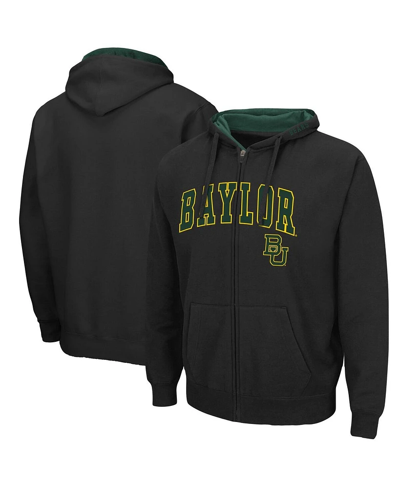Men's Black Baylor Bears Arch Logo 3.0 Full-Zip Hoodie