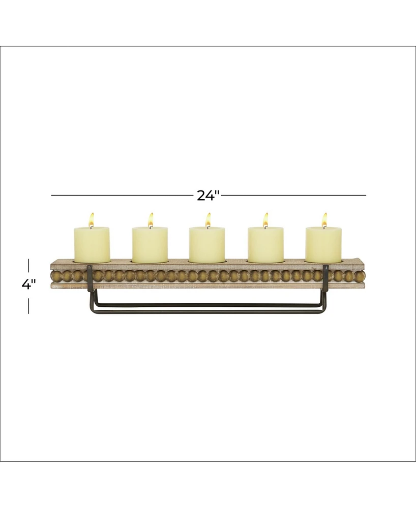 Wood Natural Candlestick Holders