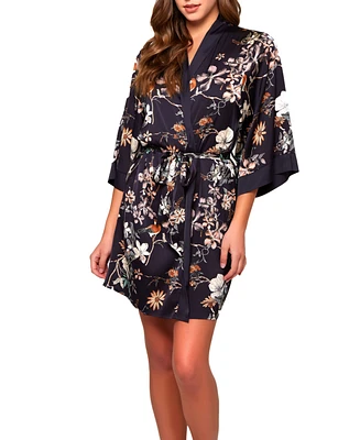 Women's Geri Lux Floral Satin Robe