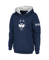 Women's Navy UConn Huskies Big Logo Pullover Hoodie