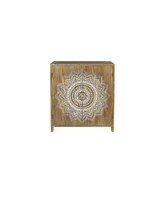 Wood Boho Style Cabinet