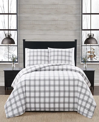 London Fog Plaid Flannel 3-Pc. Comforter Set, Full/Queen